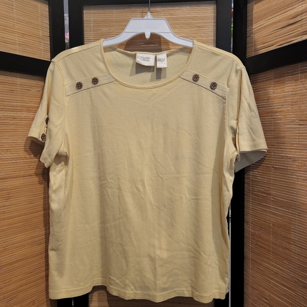 "Baxter & Wells" Yellow Button TShirt